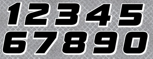 Sticker numero course - numero, racing
