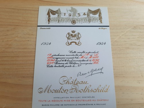 étiquette vin chateau - , mouton