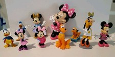 Disney Minnie Mouse Clarabelle Glitter Pluto Lot Of 10 Toys Figures 2"-4"
