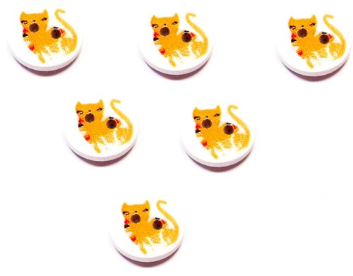 Lot boutons bois rond - 6,