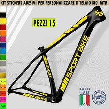 Kit 15 autocollants cadre de vélo UNIVERSELS VTT course cross protection...