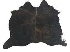 Tapis Peau De Vache Luxe  - Marron Foncé - 150 cmx 160 cm  Déco Tapis Intérieur