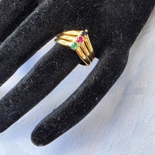 Bague jonc trilogie plaqué or