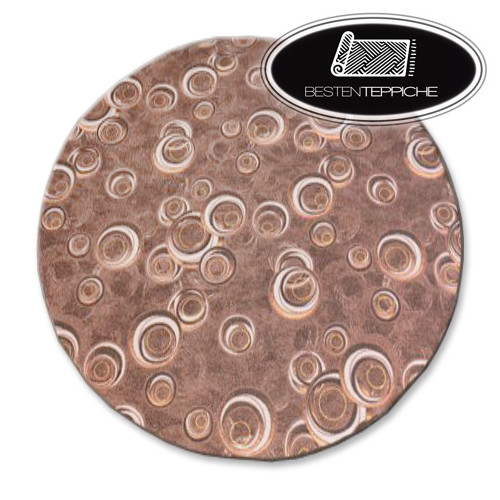Tapis rond moderne poils - moderne, à