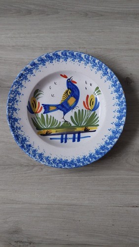 Assiette quimper populaire coq - quimper,