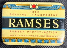 1947 Ramses Condom Tin Julius Schmid New York Rubber Prophylactics
