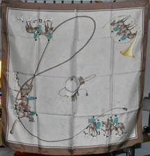 Foulard en soie Céline vintage 86 x 85 cm