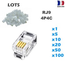 Connecteur à sertir RJ9 4P4C