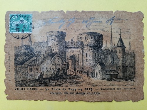 Old postcard style parchment - postcard,