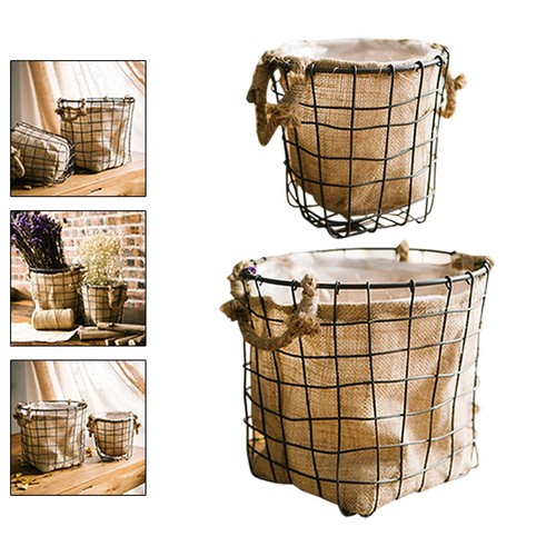 Panier artisanal fer tissé - artisanal,