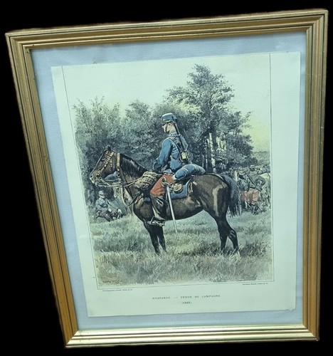 Cadre dessin soldat sur - dessin, cheval