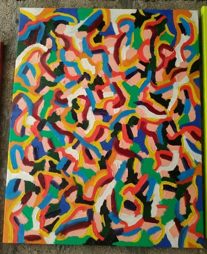 Tableau peinture huile toile - peinture,
