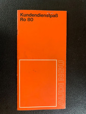 NSU RO 80 booklet customer service passport customer service passport (W)