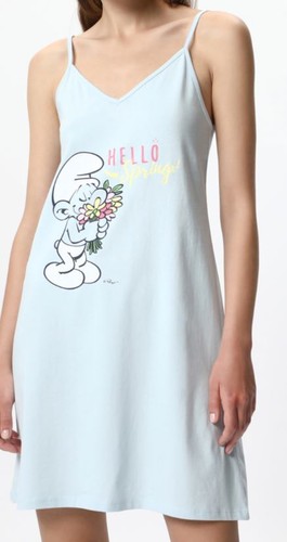 Nuisette coton schtroumpfs - nuisette,