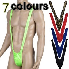 Mens Borat Mankini Swimsuit Thong Sling Underwear Bikini Stag Bucks G-String