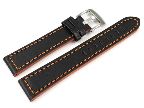 Bracelet montre cuir noir