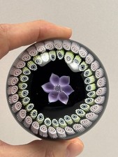 Ancien Presse-Papier Sulfure Cristal Edinburgh Edimbourg Millefiori Paperweights