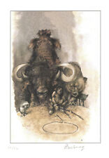 EX-LIBRIS LES CHASSEURS DE L'AUBE NUMEROTE ET SIGNE PAR RENE HAUSMAN NEUF