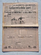 GAZZETTA DELLO SPORT 9 DÉCEMBRE 1955 CORTINA 1956 TRAMPOLINE - FIORENTINA GENOA