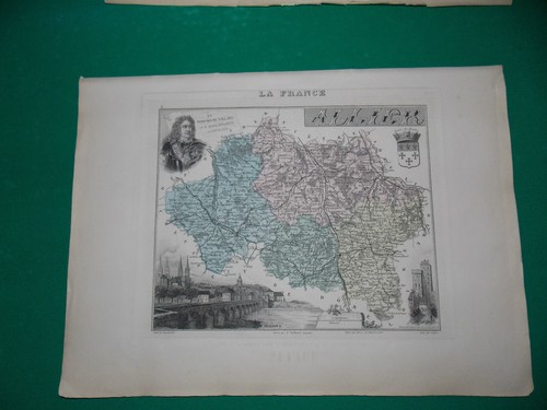 Allier carte atlas migeon - allier,