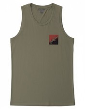 JACK & JONES Mens Regular Fit Graphic Vest Top Small Green DK12