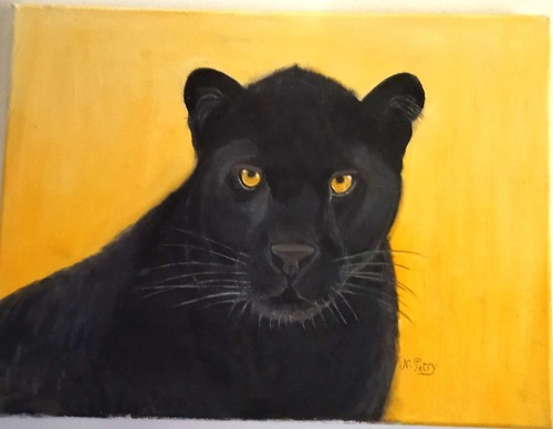Tableau panthere noire - tableau,