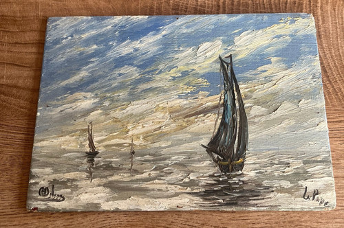 Tableau n364 huile sur panneau - n364,