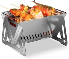 🔥 Mini Barbecue à Charbon – Compact, Pliable et Prêt à Griller