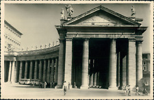 Italy, Rome, Vatican, Columns of St. Peter's Square, ca.1952, Vintage Silve