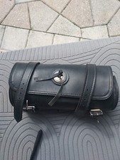 Tool Roll Harley Sportster Softail Chopper Bobber Indian Dyna Honda Blk Leather