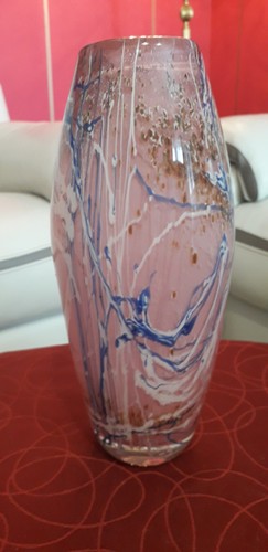 Vase verre soufflé et - en,