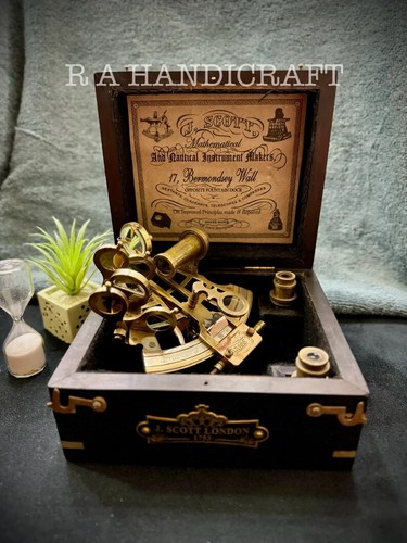 Sextant nautique laiton - sextant,