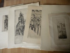 SET OF 12 ETCHINGS SIGNED GERMAINE BAUDRIT 1930
