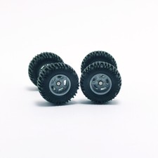 R362 Hotwheels 1/64 Real riders# Slotted Grey Offroad 4x4, Long Rubber wheels