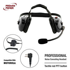 Professional Noise Canceling Dual Muff Racing Headset for Motorola CP180, CP200