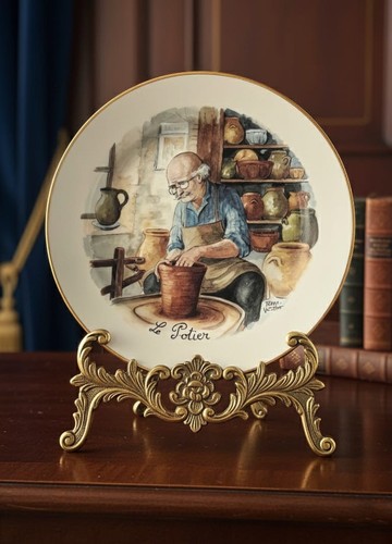 Assiette limoges potier - assiette, "le