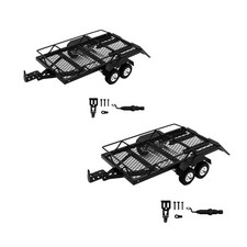 Remorque RC avec attelage à crochet, double essieu haute performance pour