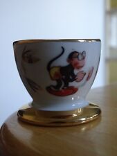 LIMOGES ART DECO STYLE RARE ANTIQUE PORCELAIN CUP MODEL 3 MONKEYS