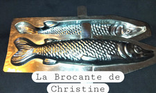 N° 801/3- ANCIEN MOULE A CHOCOLAT/Grand Brochet 32 cm INOX  chocolate mold-