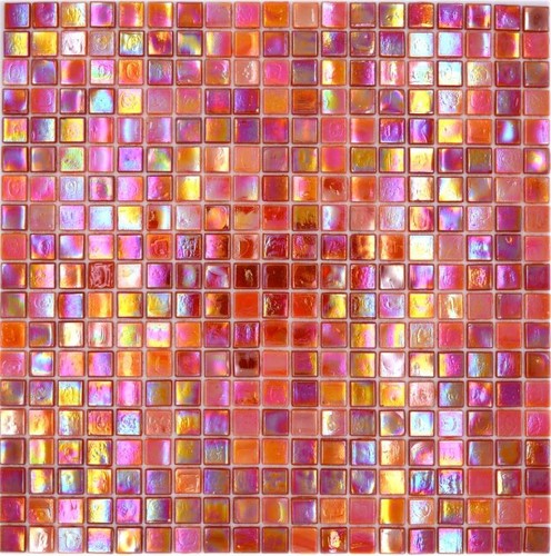 Pâte verre rouge miroir - de,