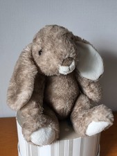 DOUDOU LAPIN  BELIER NICOTOYS  SIMBA  24 CM  PELUCHE BEIGE ET BLANCHE