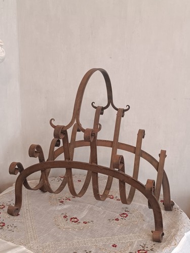 Porte bûches métal support - porte-bûches,