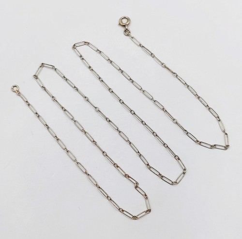 Chaine vintage blanc 18k - or,