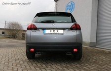 FOX Double Pot D'Échappement Peugeot 2008 Chaque 145x65mm Trapezoïdalement Évasé