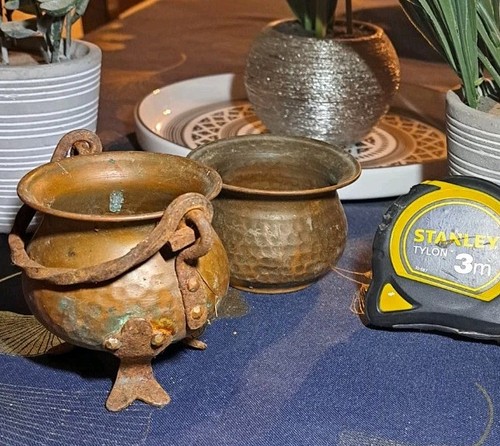 Mini chaudrons cuivre - chaudrons,