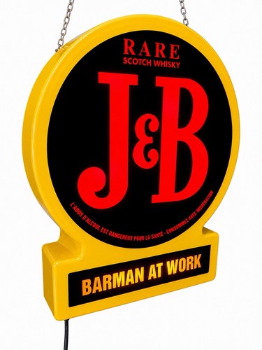 Rare enseigne lumineuse b - enseigne, j&b