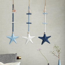 Décoration murale en bois en forme d'étoile de mer, rustique,  bohème,