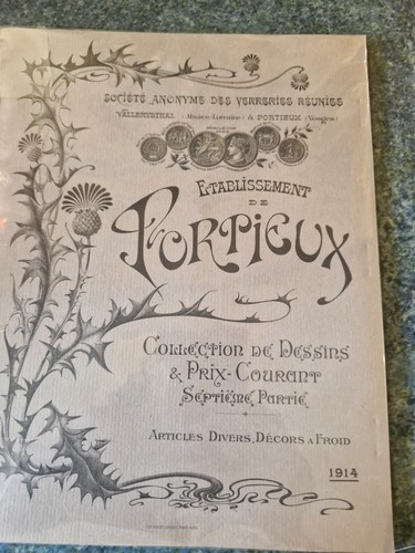 Rare catalogue verrerie verre