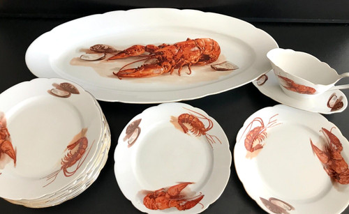 Service poisson assiettes - poisson, 10