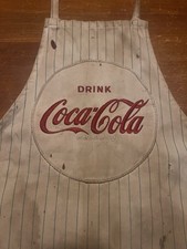 1950s Coca Cola Striped Vendors Advertising Apron